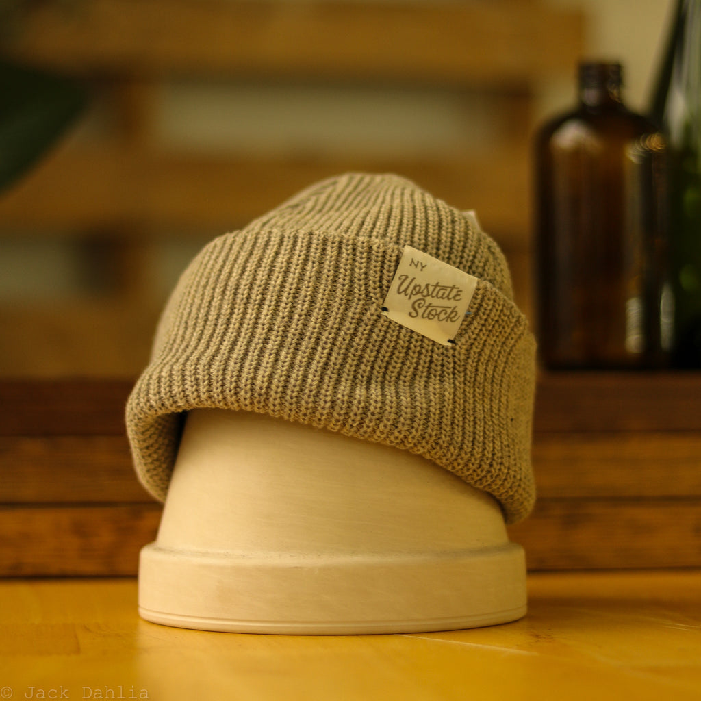 Upcycled Wool Watchcap - Parchment - Ed's Plant Shop