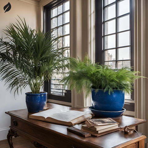 Houseplants arranged near a window in a bright new home after relocation