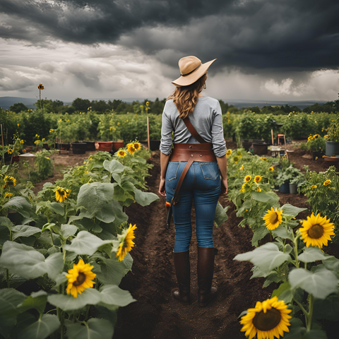 Leather Gardening Tool Belt