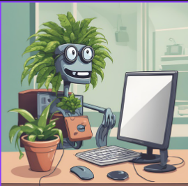 Create a mascot for an online plant shop with a plant-y vibe
