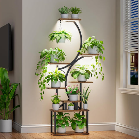 Plant Stand With Integrated Grow Lights - Ed's Plant Shop