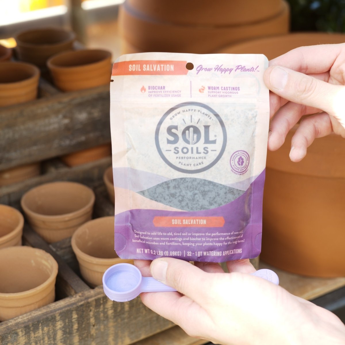 Sol Biotics Soil Salvation soil revitalizer by Sol Soils, designed to boost microbial activity and improve soil fertility